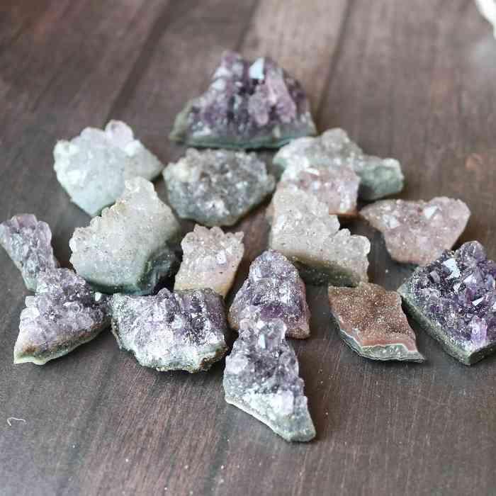 アメジスト 原石 ミニ クラスター 約50gセット 水晶 紫水晶 天然石