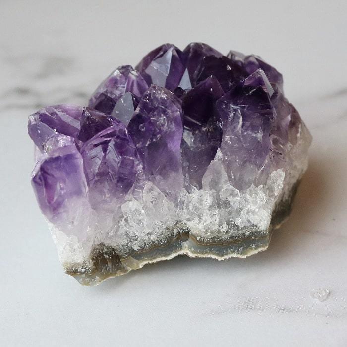 アメジスト ミニ クラスター M 約30g〜約50g 3個セット 原石 水晶 紫  