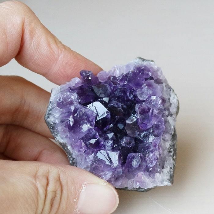 アメジスト ミニ クラスター M 約30g〜約50g 3個セット 原石 水晶 紫  