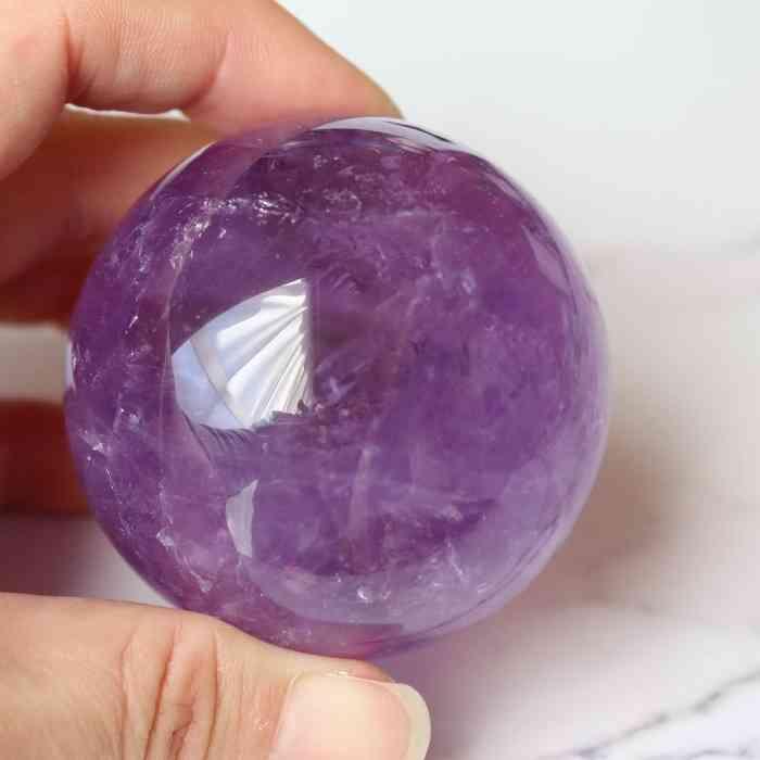アメトリン 丸玉 スフィア 51〜52mm 1個 天然石 天然 紫水晶 贈り物 浄化 レディース メンズ コレクションの画像