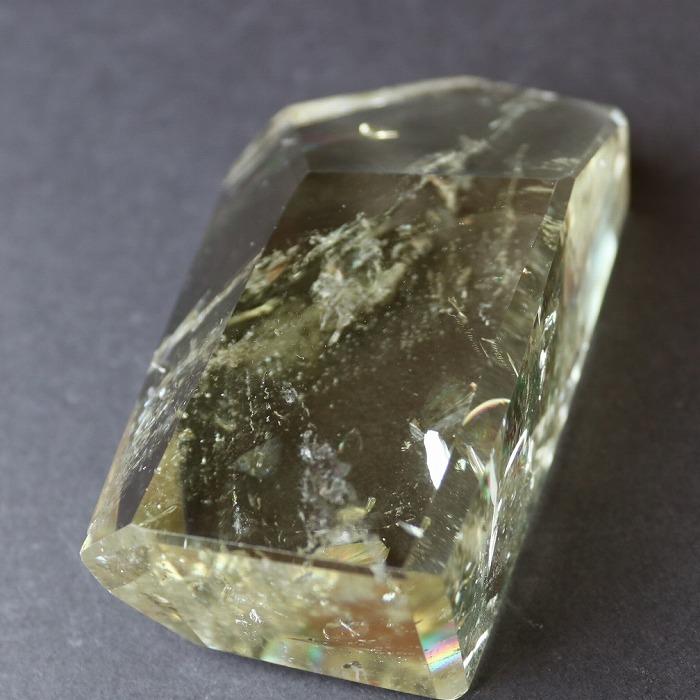 シトリン フリーフォーム 虹入り 天然石 パワーストーン 黄水晶 金運 仕事運 贈り物 インテリア 飾り 置物_2