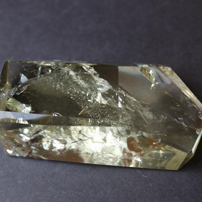 シトリン フリーフォーム 虹入り 天然石 パワーストーン 黄水晶 金運 仕事運 贈り物 インテリア 飾り 置物_3