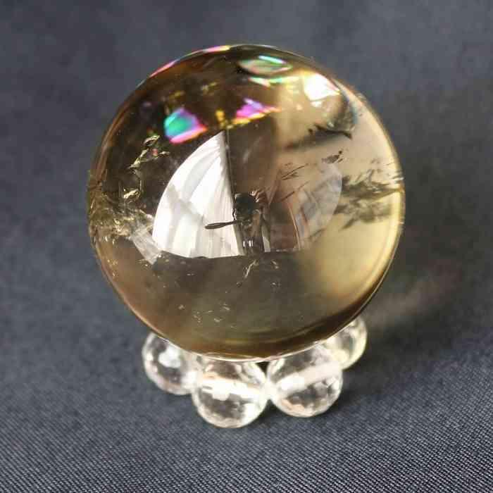 ☆【パワーストーン】シトリン スフィア 黄水晶 玉 天然石 10.8cm