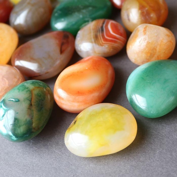 5色メノウ 石 和風 瑪瑙 インテリア 5色メノウ 石 和風 瑪瑙