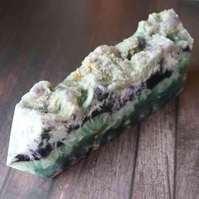 エンジェルフェザー フローライト 原石 磨き インテリア 蛍石 天然石