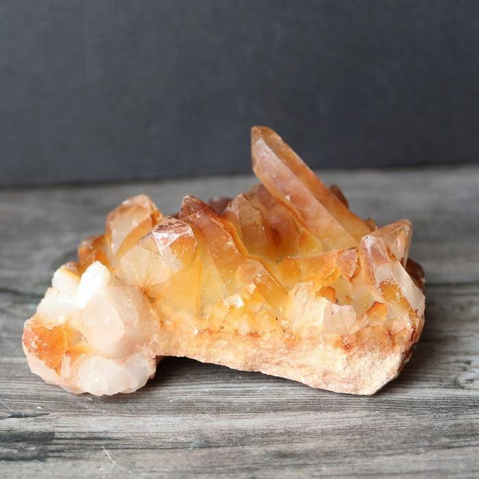 ヒマラヤ 水晶 タンジェリンクォーツ マニカラン産 dhara 原石 約120g 