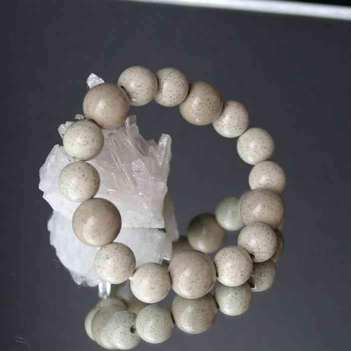 北投石 デザイン ブレスレット 12mm 天然石 北投石 メンズ レディース