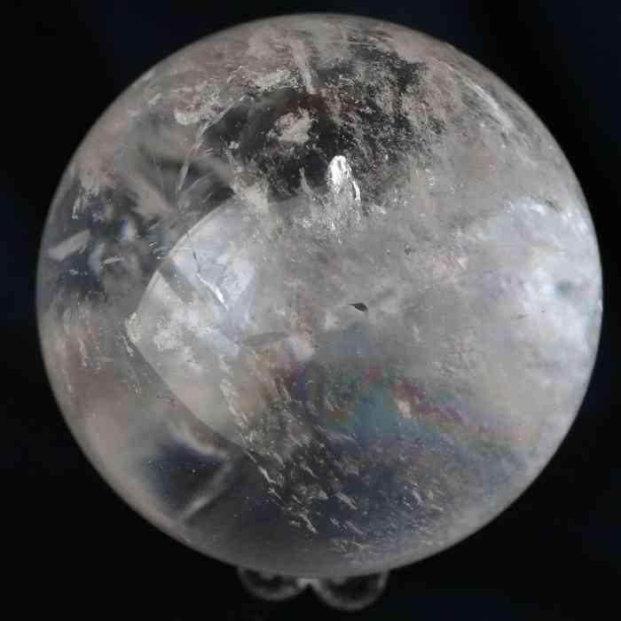 水晶 アイリスクォーツ 丸玉 58mm スフィア 天然石 天然水晶 虹 贈り物