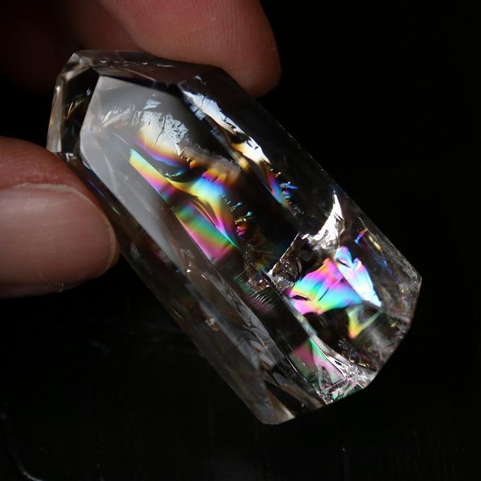 アイリスクォーツ 水晶 現物撮影 フリーフォーム 虹水晶