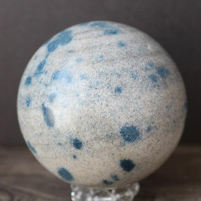 K2ブルー 丸玉 スフィア 75mm 1点物 現物 K2ストーン アズライトイン