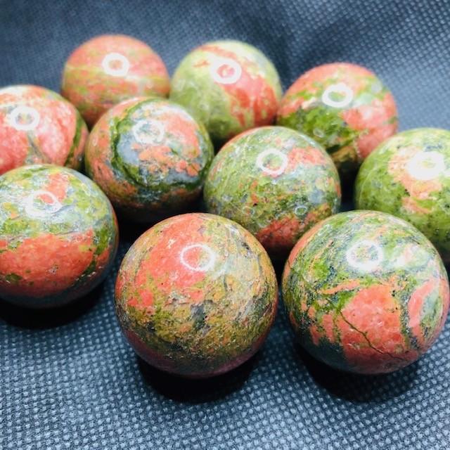 ユナカイト丸玉　パワーストーン置物 ユナカイト丸玉 パワーストーン置物 ユナカイト丸玉40mm 天然石