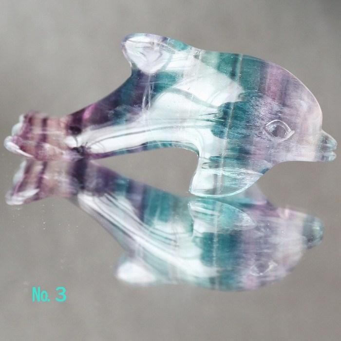 フローライト イルカ M 高品質 プレゼント 置物 インテリア 天然石