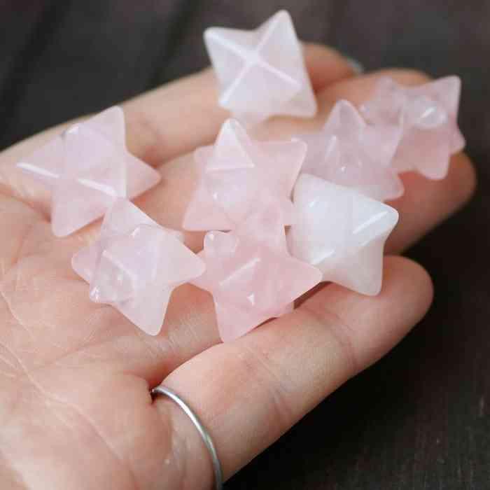 ローズクォーツ マカバスター 1個 天然石 パワーストーン 占い