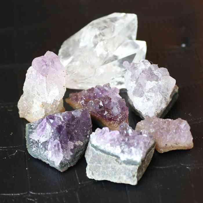 アメジスト 原石 ミニ クラスター 約30gセット 水晶 紫水晶 天然石