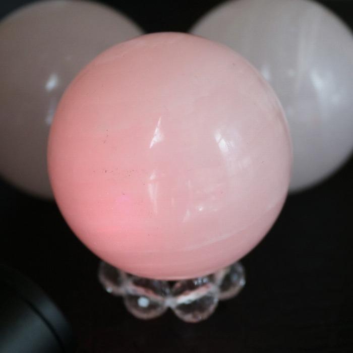 ピンクカルサイト 蛍光 カルサイト ピンクマンガンカルサイト スフィア 1個 天然石 鉱物