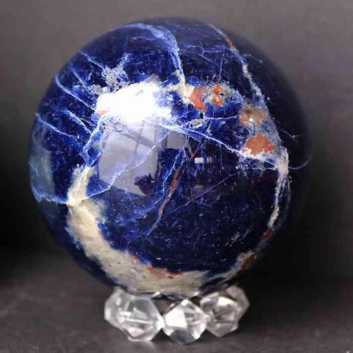 パワーストーン　深い青　高品質水晶玉　ラピスラズリ 54mmスフィア パワーストーン深い青高品質水晶玉ラピスラズリ 54mmスフィア