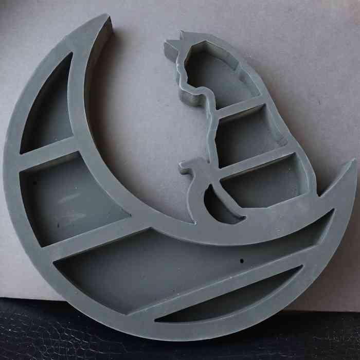 天然石 瑪瑙ジオード 三日月と猫 プレート置物 天然石 瑪瑙ジオード 三日月と猫 プレート置物 - メルカリ