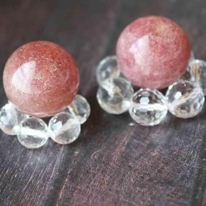 【天然石】ストロベリークォーツスフィア 楽天市場】高品質 ストロベリークォーツ ミニ スフィア 14mm