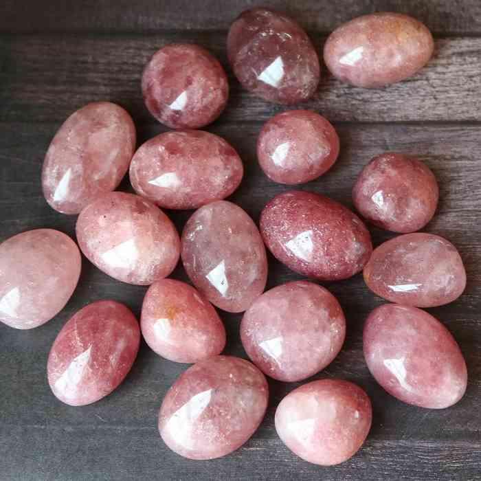 ストロベリークォーツ タンブル Mサイズ 1個 苺水晶 天然石