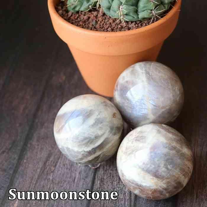サンムーンストーン 丸玉 スフィア 44〜47mm 天然石 パワーストーン