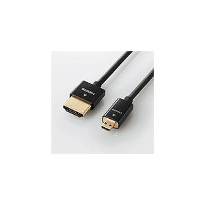 あすつく エレコム スーパースリムイーサネット対応HDMIケーブル HDMI(タイプA)-HDMI micro(タイプD) DH-HD14SS...｜pasoden