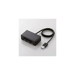 エレコム USB3.0ハブ付きメモリリーダライタ MR3-H009シリーズ ブラック MR3-H009BK MR3-H009BK｜pasoden
