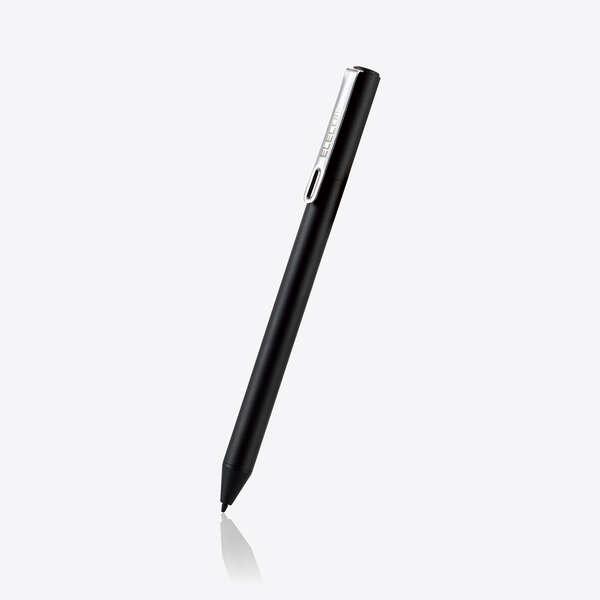 エレコム アクティブスタイラスペン タッチペン 極細 1.5mm Chromebook対応認定 乾電池式 ブラック オートスリープ機能 クリップ付 U | ELECOM