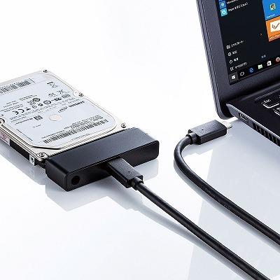 あすつく サンワサプライ SATA-USB3.1 Gen2変換ケーブル USB-CVIDE7