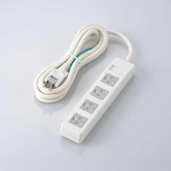 ELECOM（エレコム） 延長コード 電源タップ 2.5m 3P 4個口 マグネット
