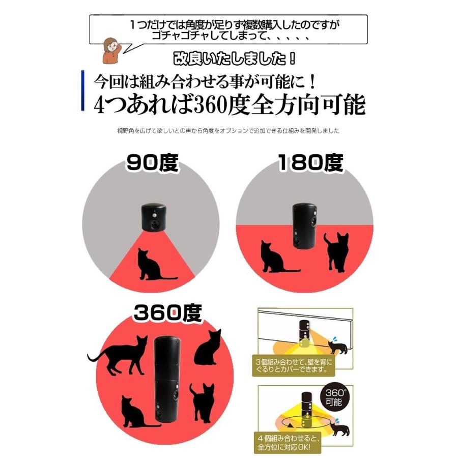アニマルバリア 2台セット 正規品 猫よけ ブラックミニ 第2弾！猫よけに特化したコンパクトモデル U-ANB-04-BK_2SET_4