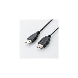 エレコム エコUSB2.0延長ケーブル（AM - AFタイプ）[ブラック]  1.0m U2C-JE10BK U2C-JE10BK｜pasoden