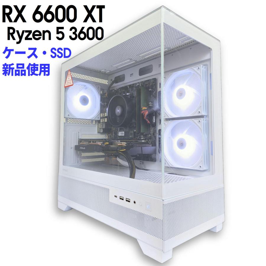 中古自作ゲーミングPC】ケース・SSD新品使用 / Radeon RX 6600 XT