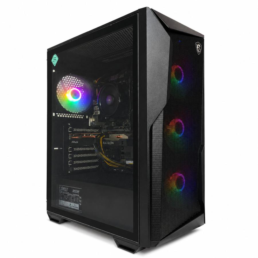 中古自作ゲーミングPC】新品ケース使用 / Radeon RX 6600 XT Ryzen 5