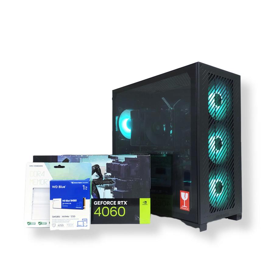 中古自作ゲーミングPC】新品パーツ多数使用 / GeForce RTX 4060 Core 
