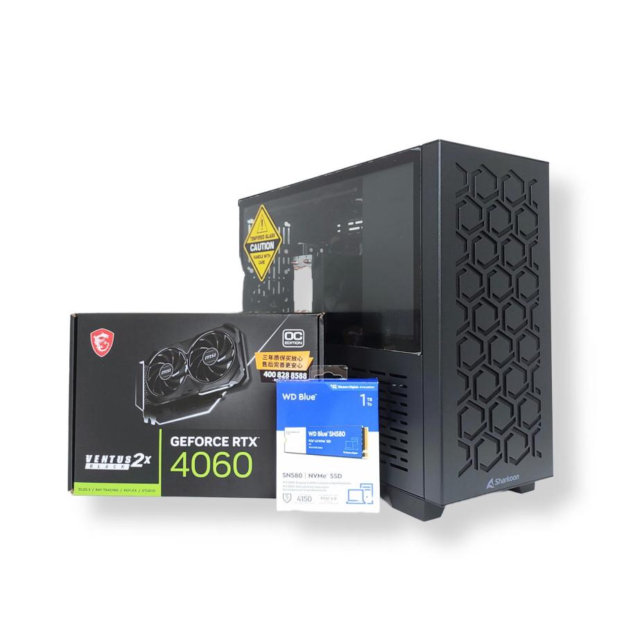 自作Win11 PC 12400F, RAM16GB, SSD1TB,Wi-Fi 自作PC windows11 RTX4060 メモリ32GB ssd1TB ゲーミングPC Core