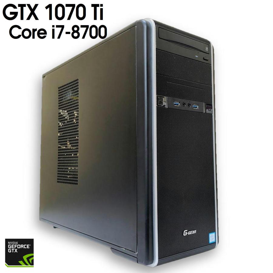 G‐GEAR(ツクモ)i7-8086K 32GB 512TB 1070Ti ツクモ 【中古ゲーミングPC】ツクモ G-GEAR / GeForce GTX 1070 Ti