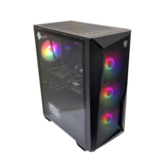 中古自作ゲーミングPC】新品ケース使用 / 簡易水冷CPUクーラー GeForce