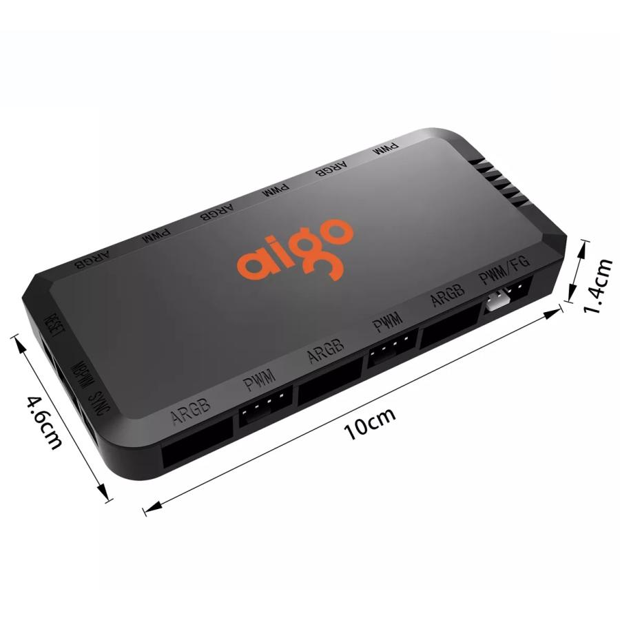 リモコン付 ARGBコントローラ ハブ 3ピン5V ARGBファン最大6個