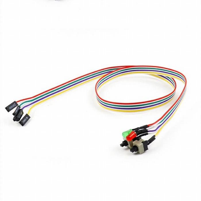 マザーボード フロントパネルコネクタ用 スイッチ ＆ LED一式 電源