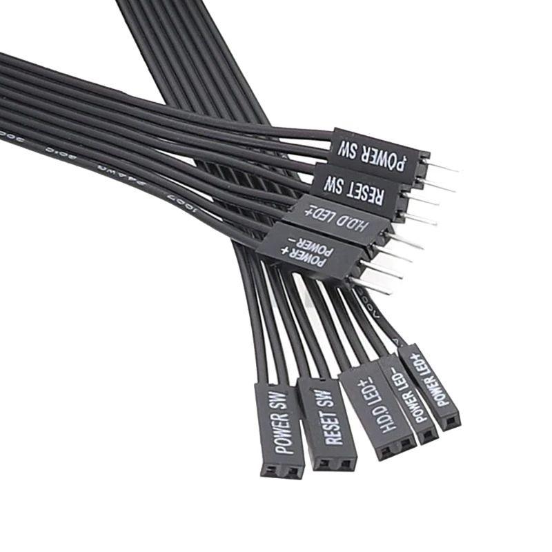 マザーボード用フロントパネル配線延長ケーブル 約20cm ピンヘッダ コネクタ配置変換にも　[B4] |  | 01