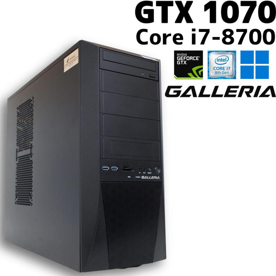 i7 8700K 6c12th RTX3060 12GB SSD 500GB HDD 3TB ゲーミングPC GALLERIA