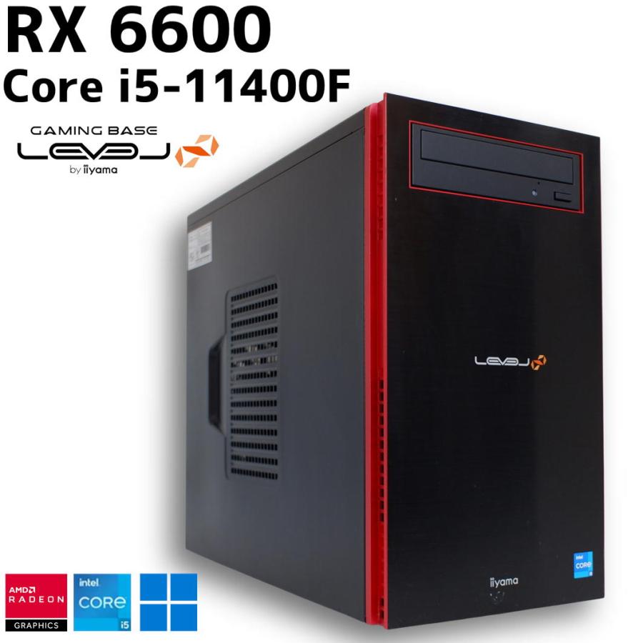LEVEL∞ 【中古ゲーミングPC】iiyama / Radeon RX 6600 Core i5-11400F