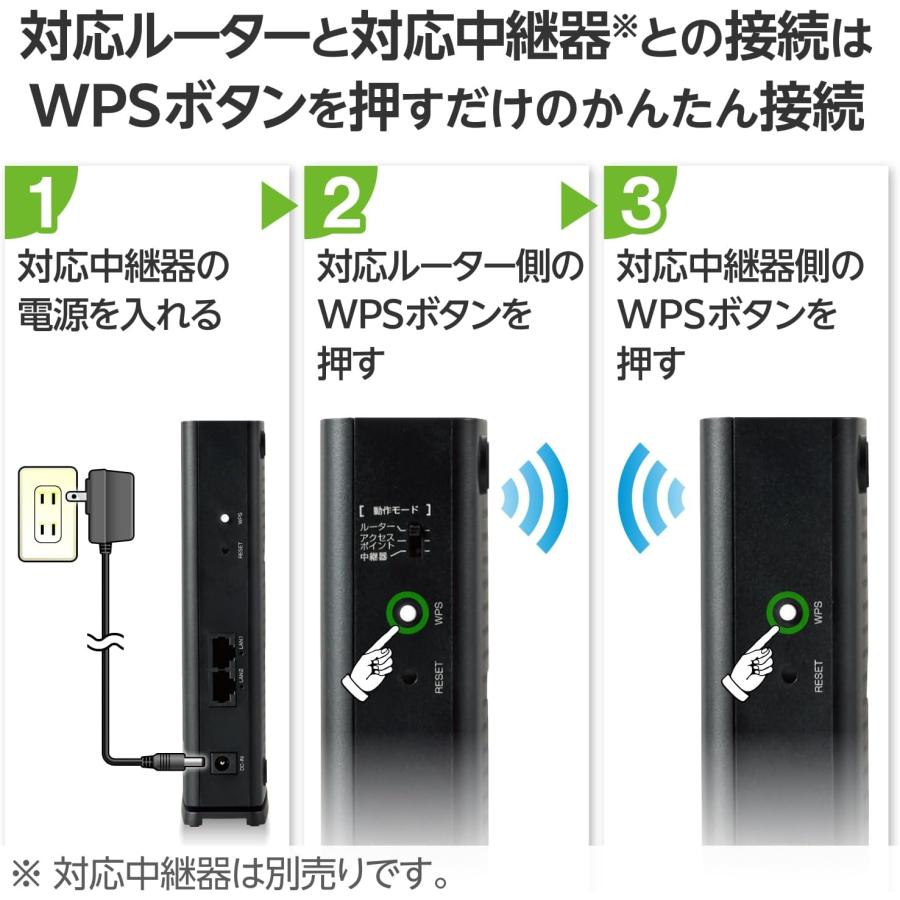ELECOM（エレコム） 無線LANルーター親機 Wi-Fi 6(11ax) 1201+574Mbps
