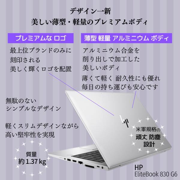EliteBook 中古 パソコン 13.3インチ おしゃれ スタイリッシュ ノート 