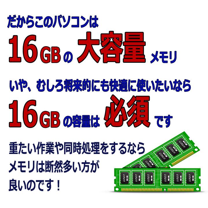 超高速 Core i7 HDD 大容量 1TB メモリ HP 8300 Elite オフィスソフト搭載  Windows 10 pro WiFi付 高性能 中古 パソコン｜pasonet｜08