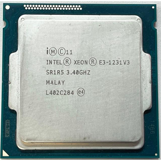 中古パソコンパーツ Intel XEON E3 1231v3 3.4GHz (8MB/ 5 GT/s
