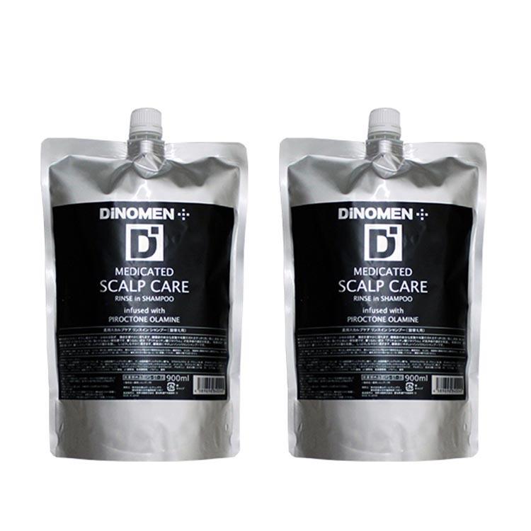 DiNOMEN シャンプーボディソープセット×2 DiNOMEN 2点セット 薬用スカルプケア リンスインシャンプー 詰替え用