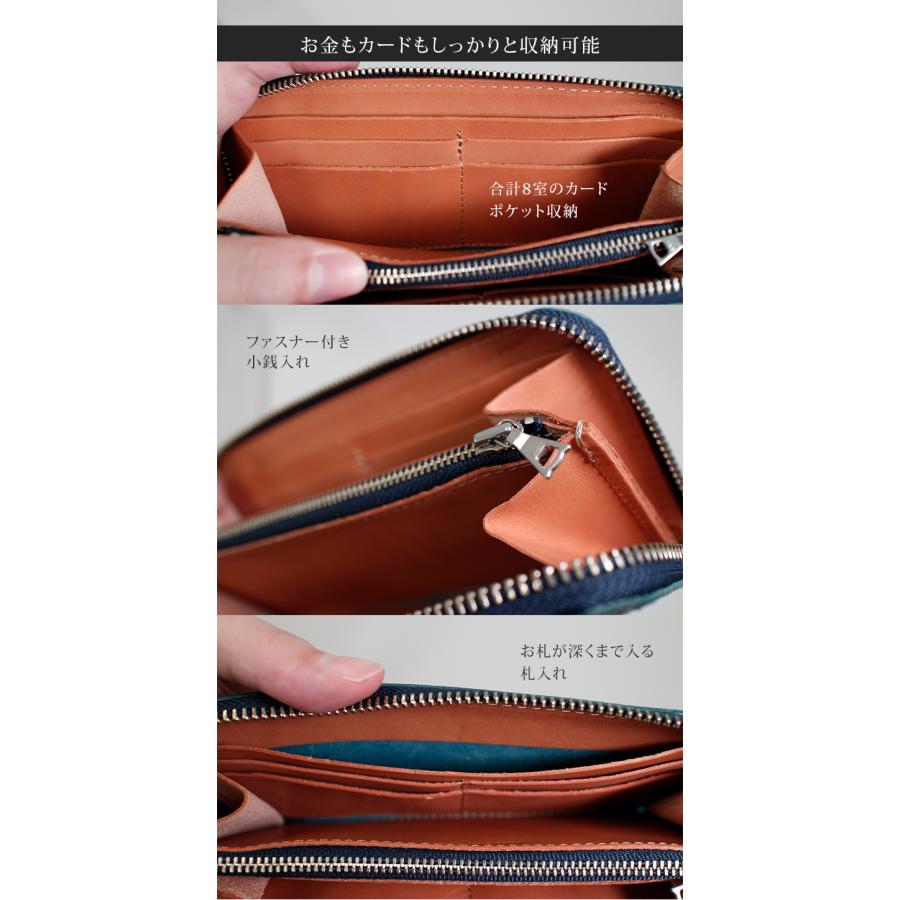 Tako　コードバン　栃木レザー　ヌメ革　長財布　小銭入れ タチヤ オイルコードバン ラウンドファスナー 長財布（tachiya 城屋