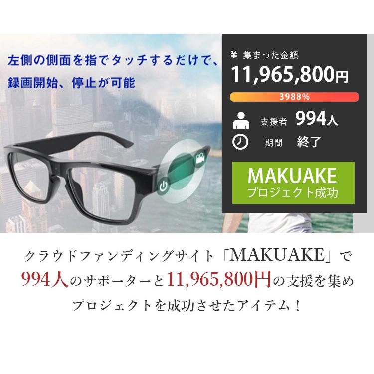 小型ビデオカメラ内蔵スマートグラス VloGlasses あなたの