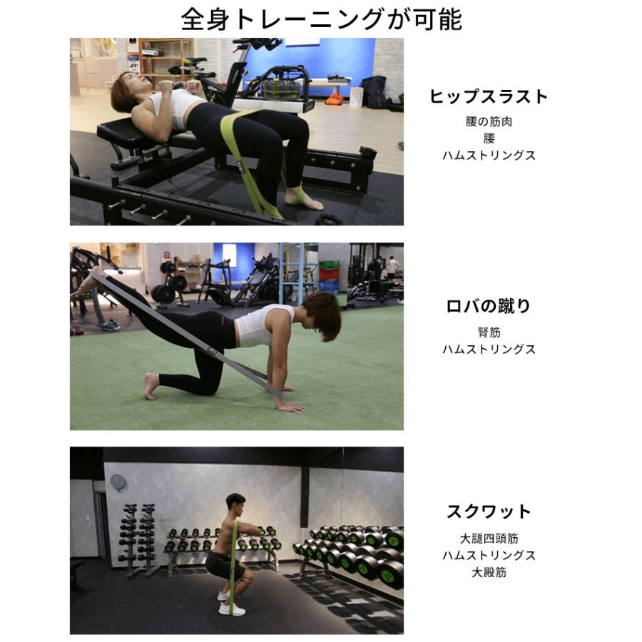 3本セット VRTX フィットネスバンド XーLIGHT LIGHT MEDIUM 耐荷重1000kg 布製トレーニングバンドの画像